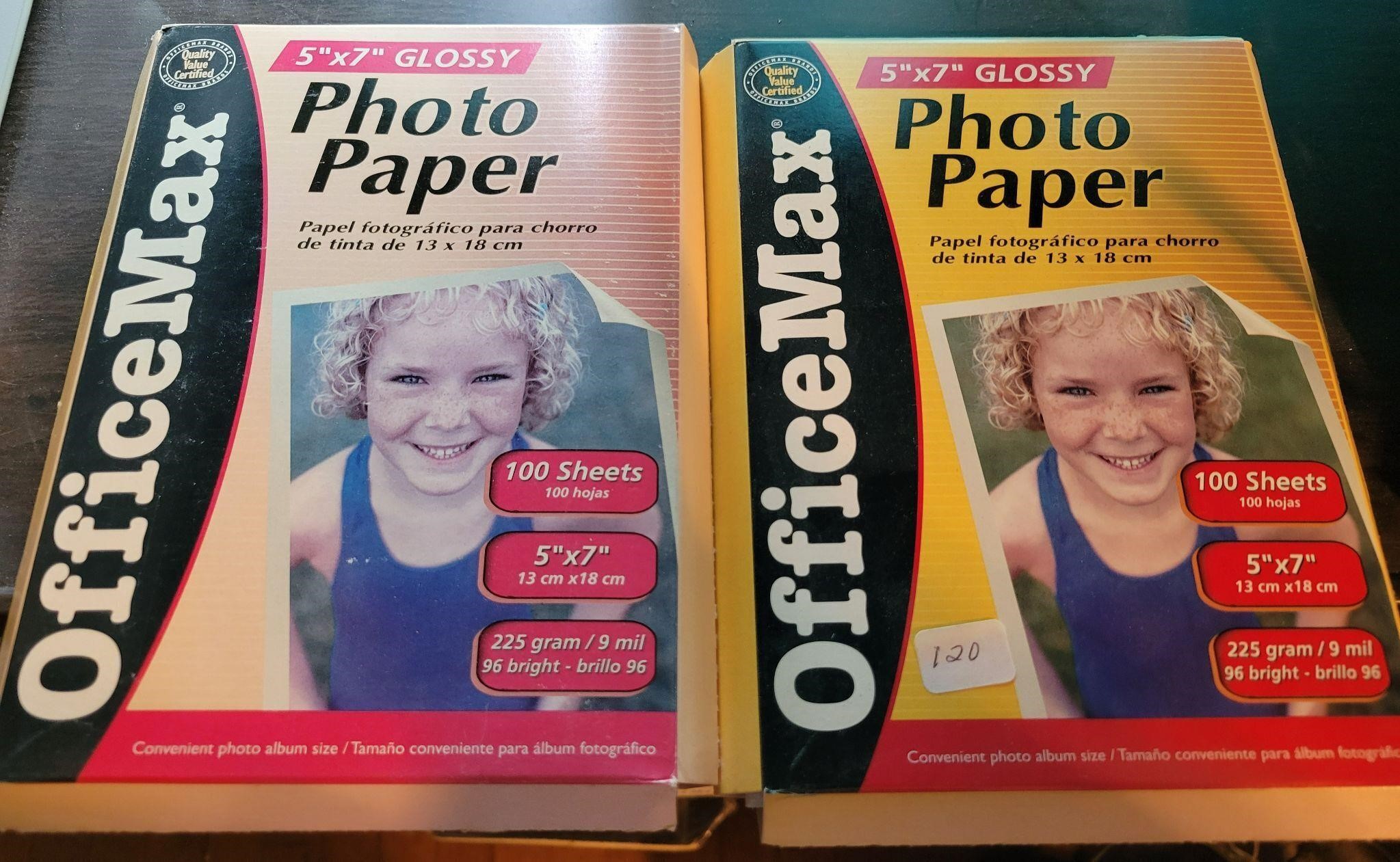 OfficeMax Photo Papers 5" x 9"