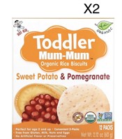 2 pk Toddler Mum-Mum Organic Rice Biscuits Age 2+