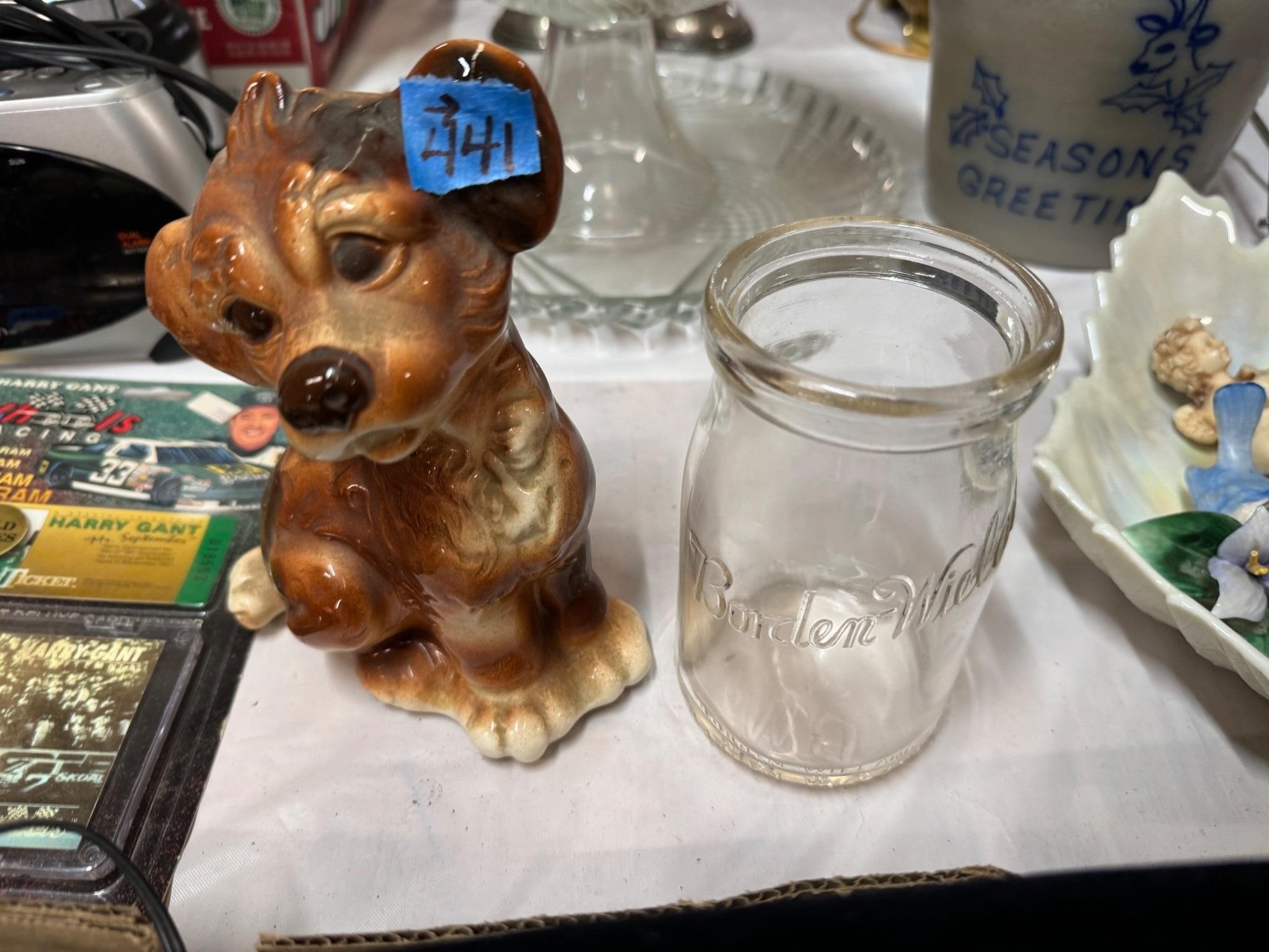 Borden-Wieland Cottage Cheese Jar, Dog