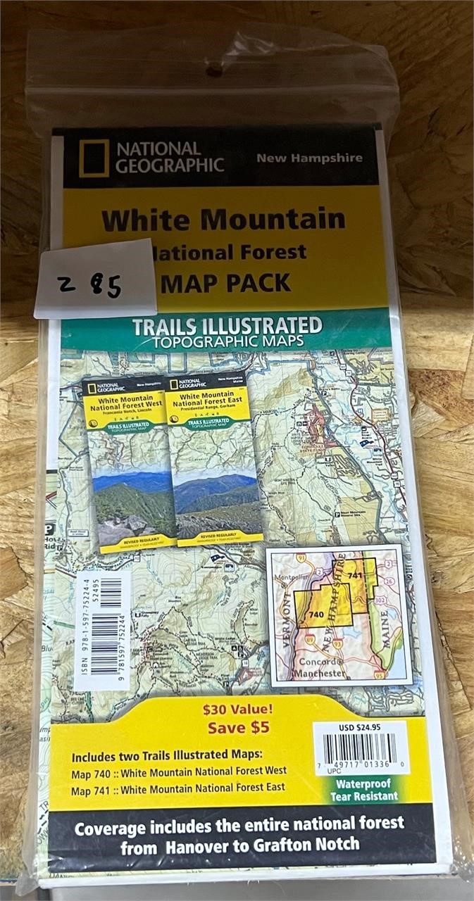 National Geo White Mountain Nation Forest Map Pack