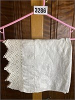 Dresser Scarf w/Crocheted Ends, Monogram,