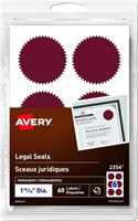 12 PKS - Avery Legal Seals 60PK, 1-15/16" Diameter