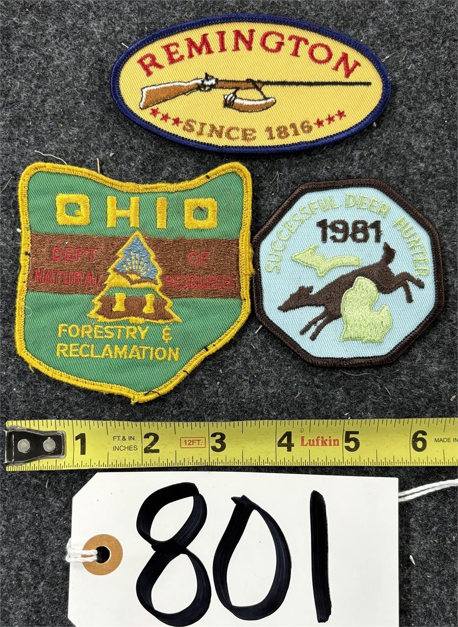 3 Patches Remington Ohio Forestry