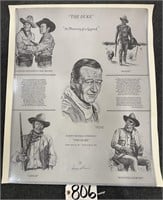 24.5x29 John Wayne The Duke Memorial Poster