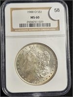 1900O Morgan Dollar NGC MS60
