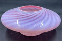Fenton Glass Cranberry Swirl Vase