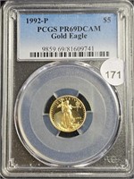 1992P Gold Eagle $5 PCGS PR69DCAM