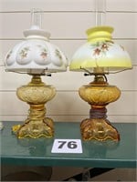 Pair of Amber Lamps