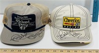 2 Vintage Autographed Richard Petty Hats