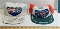 2 Vintage Autographed Richard Petty Hats