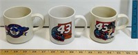 3 Vintage Richard Petty Coffee Mugs