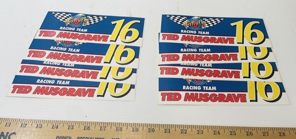 8 Ted Musgrave Racing Stickers