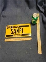 Iowa Hawkeyes Sample License Plate