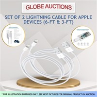 SET OF 2 LIGHTNING CABLE FOR APPLE DEVICE(6FT+3FT)