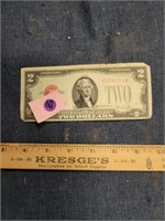 $2 Dollar Red Seal 1928G Bill