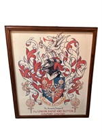 London Badge and Button Co Crest Framed