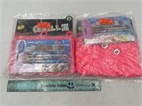 NEW Lot of 2- Pencil Pouch And Pencil Set