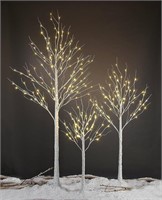 LIGHTSHARE 4/6/8FT Birch Tree  Warm White  Pack 3