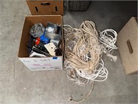 Box: Electrical Supplies; Rope