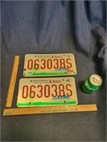 Pair of IA Sesquicentennial License Plates