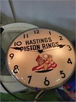 Hastings Piston Rings Light Up Wall Clock