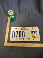 IA Dealer License Plate D700