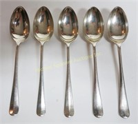 FIVE SCOTTISH STERLING COFFEE SPOONS