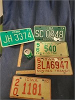 Lot of 1970s IA License Plates
