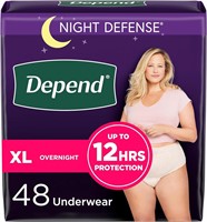 Depend Night Defense, Women's XL, 48 Count