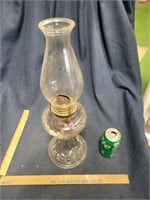 Glass Oil Lamp w/ Chimney No. 2 Queen Anne