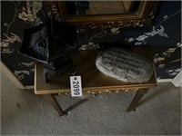 Hall mirror & table, stepping stone, Cast decor