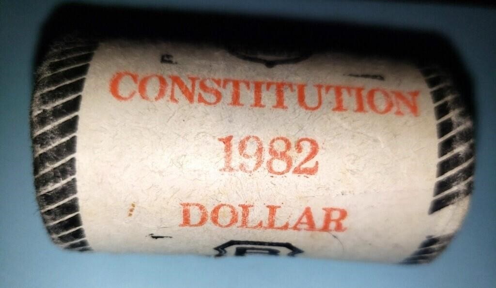 25- 1982 Costitution dollar full roll original BV