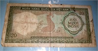 1964 Vietnam 20 Dong banknote
