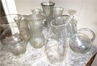 Glass Vase & Pitcher lot