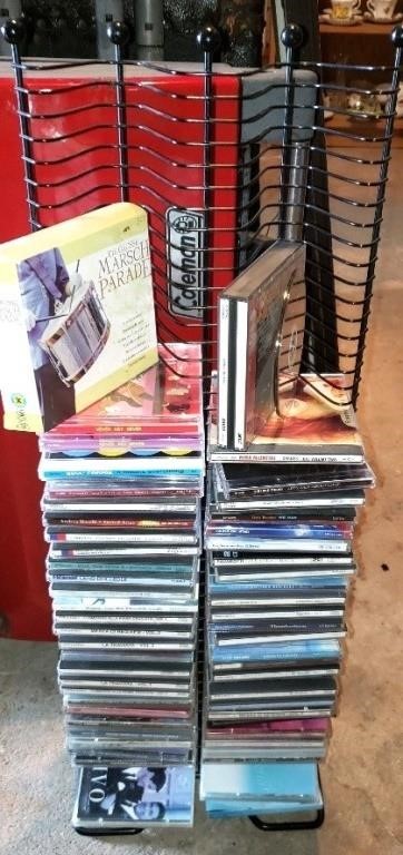 CD's and CD rack