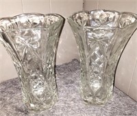 2 Crystal vases 10 inches