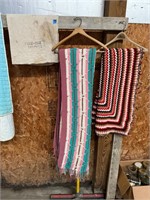 (2) Crochet Blankets, Seed Sack