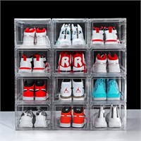 $140  12 Pack Shoe Boxes  Clear Acrylic Plastic Sh