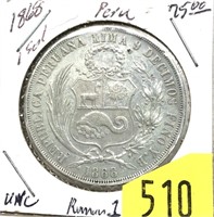 1868 Peruvian 1 sol