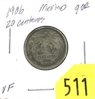 1906 Mexico 20 centavos