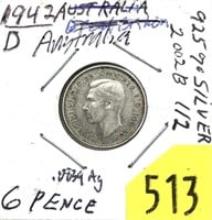 1942 Australia 6 pence