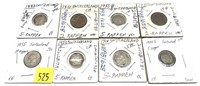 Lot, Swiss coins, 8 pcs.