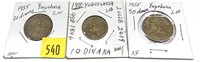 Lot, Yugoslavian coins, 3 pcs.