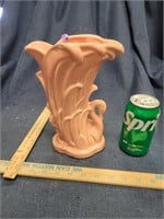 Pink McCoy Swan Pottery Vase As Is