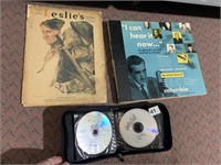 VINTAGE RECORDS, LESLIES MAGAZINE FROM 1919, CD'S