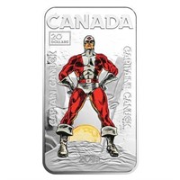 RCM Captain Canuck .9999 Fine Silver $20 Bar Coin,