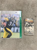 STEELERS PHOTO AND1968 PRO FOOTBALL HEROS BOOK