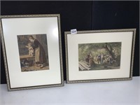 FRAMED PRINTS, WOMAN AND BABY SIGNED AS SHOWN IN