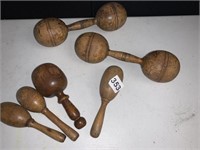 PAIR OF ANTIQUE DUMBBELLS (3/4 LB. EACH) AND