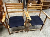 (2) Wood Folding Chairs